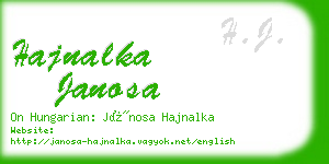 hajnalka janosa business card